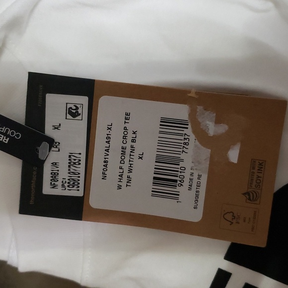 Nwt The North Face Womens Crop  Tee Shirt White - Picture 7 of 9